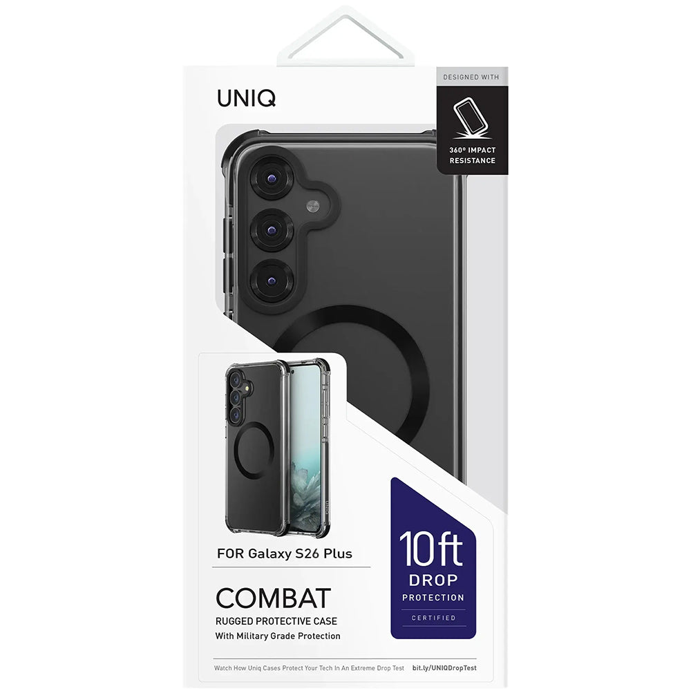 Coque MagSafe pour Samsung Galaxy S26 Plus S947, UNIQ, Combat MagClick, Noire