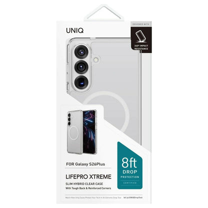Coque MagSafe pour Samsung Galaxy S26 Plus S947, UNIQ, LifePro Xtreme MagClick, Transparente