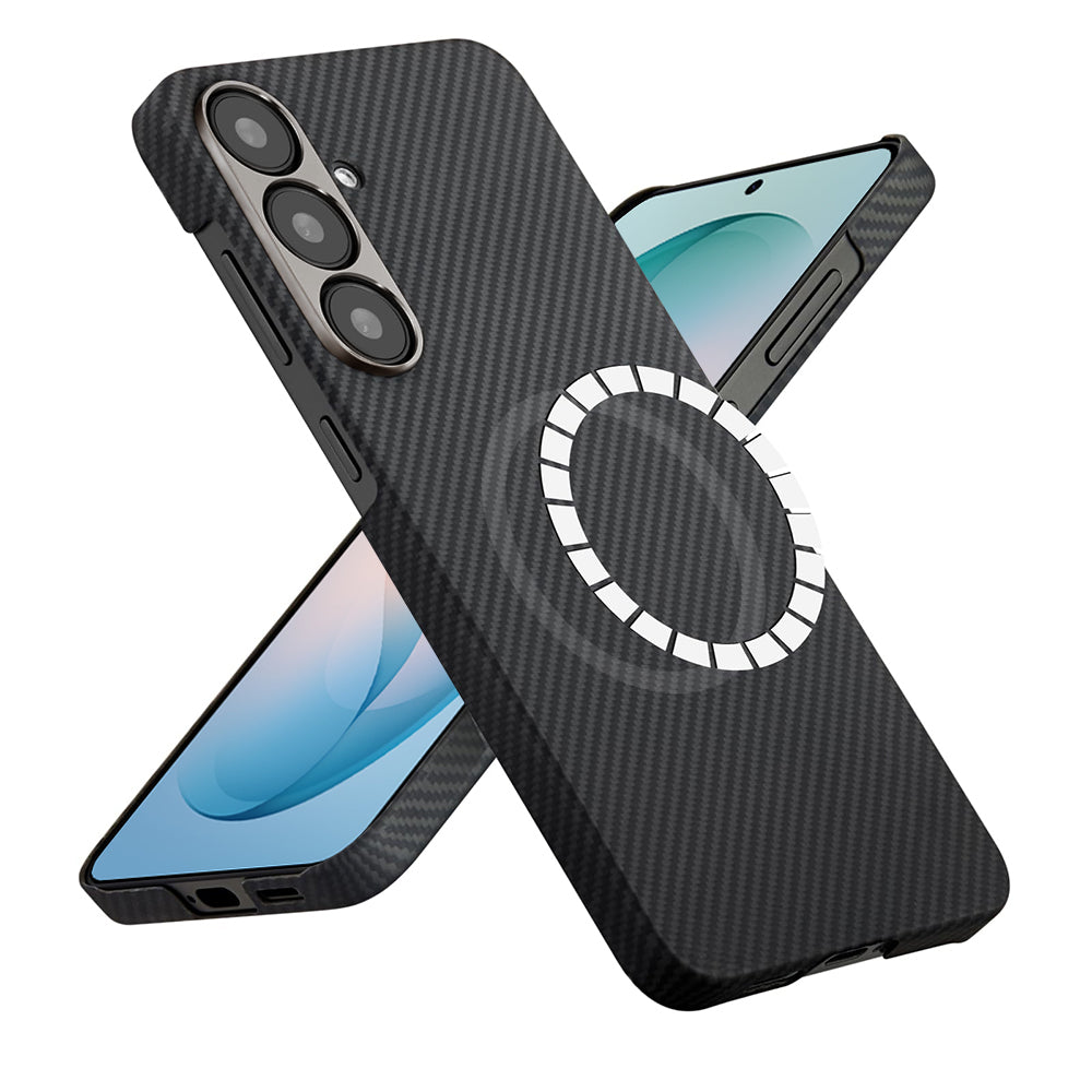 Coque MagSafe pour Samsung Galaxy S26 Plus S947, Techsuit, Fibre d'Aramid, Noire