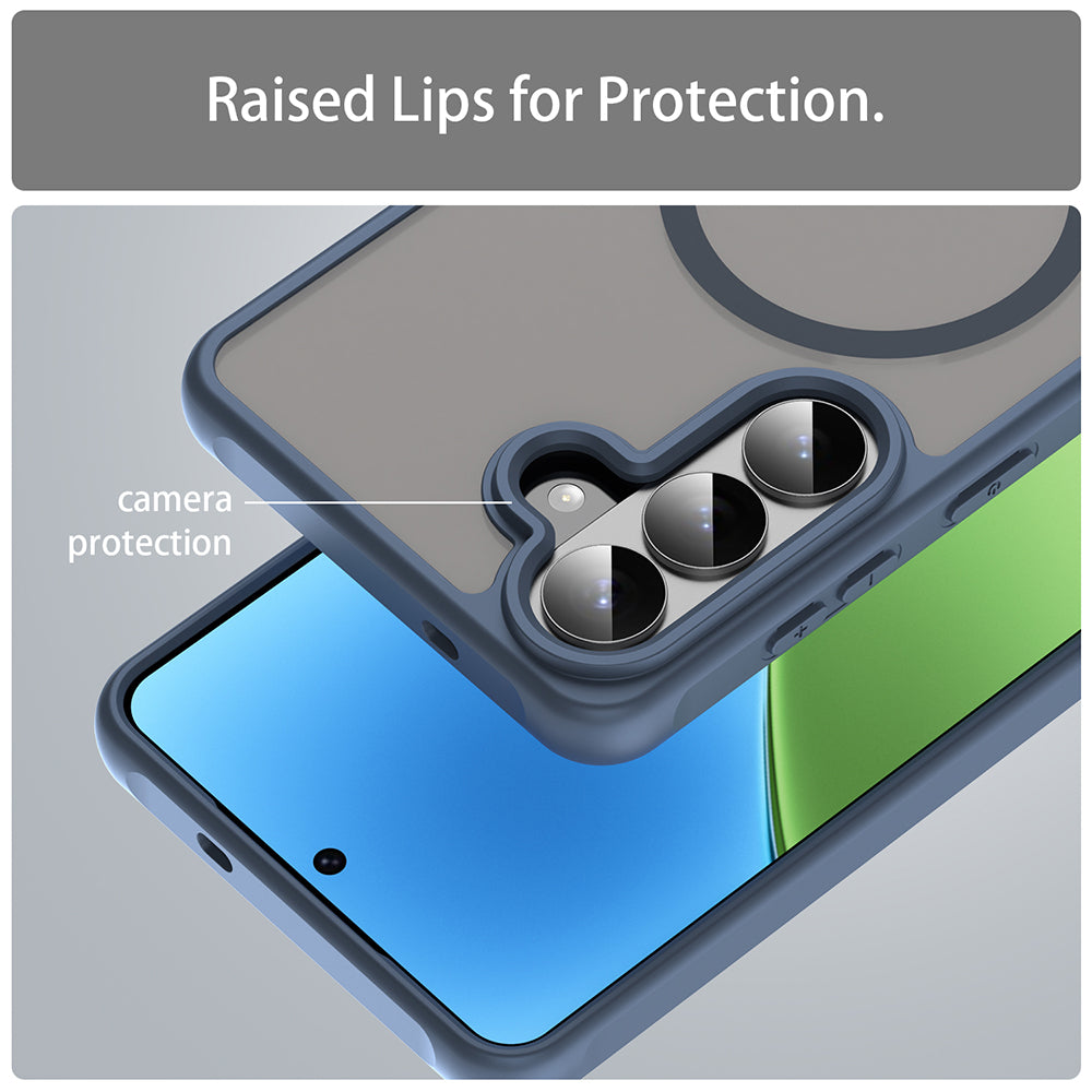 MagSafe hoesje voor Samsung Galaxy S26 Plus S947, Techsuit, HaloFrost II, Marineblauw