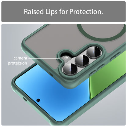 Coque MagSafe pour Samsung Galaxy S26 Plus, Techsuit, HaloFrost II, Vert