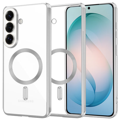 Coque MagSafe pour Samsung Galaxy S26 Plus, Techsuit, Luxury Crystal, Argentée