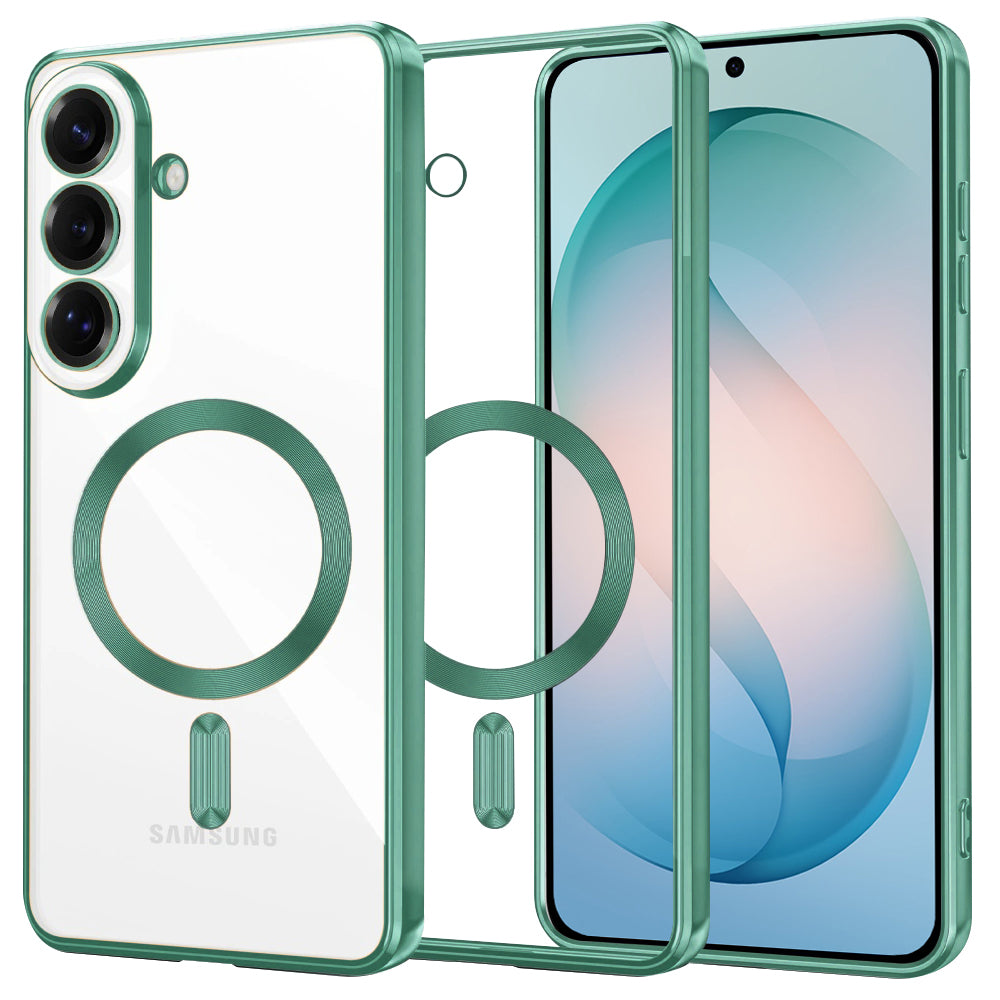 Étui MagSafe pour Samsung Galaxy S26 Plus, Techsuit, Luxury Crystal, Vert Clair