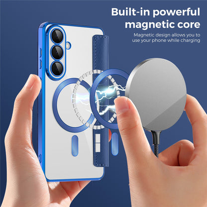 MagSafe Hülle für Samsung Galaxy S26 Plus, Techsuit, SmartMag Book, Blau