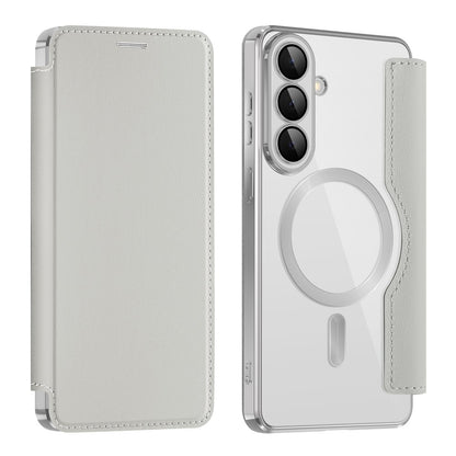 Housse MagSafe pour Samsung Galaxy S26 Plus, Techsuit, SmartMag Book, Gris