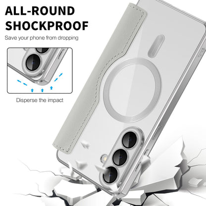 Housse MagSafe pour Samsung Galaxy S26 Plus, Techsuit, SmartMag Book, Gris