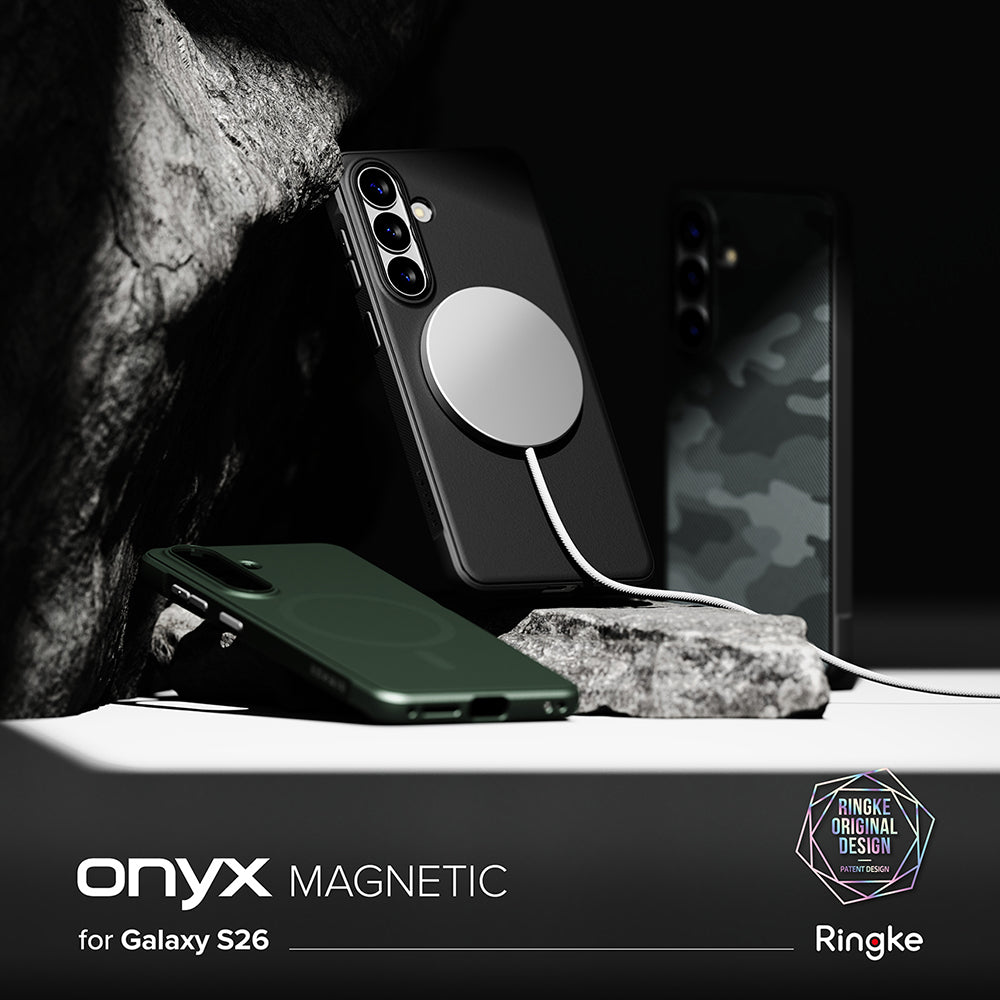 MagSafe hoes voor Samsung Galaxy S26, Ringke, Onyx, Donkergroen