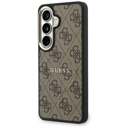 MagSafe Case for Samsung Galaxy S26 S942, Guess, 4G Embossed Ring, Brown