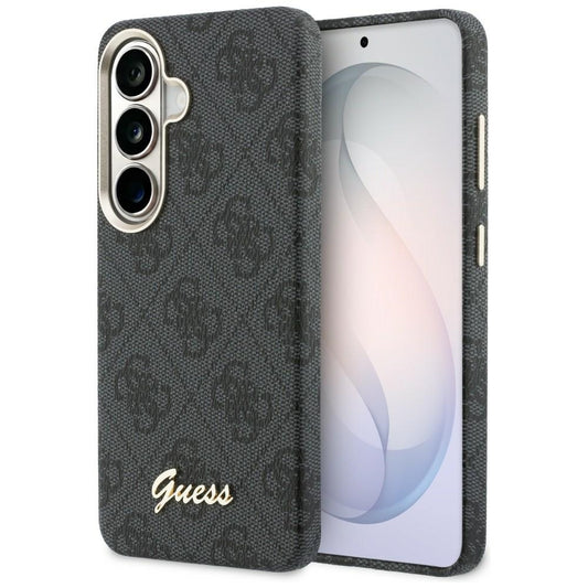 Coque MagSafe pour Samsung Galaxy S26 S942, Guess, Logo Script 4G, Noire