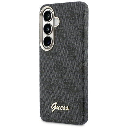 MagSafe hoesje voor Samsung Galaxy S26 S942, Guess, 4G Script Logo, Zwart