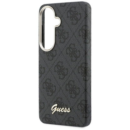MagSafe hoesje voor Samsung Galaxy S26 S942, Guess, 4G Script Logo, Zwart