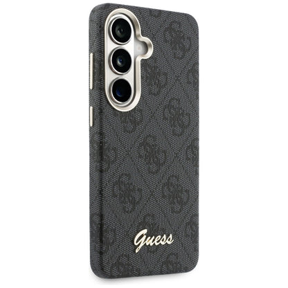 MagSafe hoesje voor Samsung Galaxy S26 S942, Guess, 4G Script Logo, Zwart