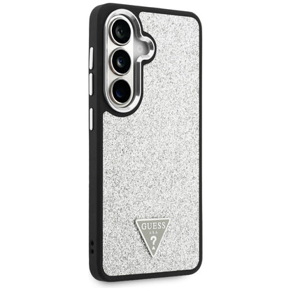 MagSafe-hoesje voor Samsung Galaxy S26 S942, Guess, Fixed Glitter Triangle Logo, Zilver