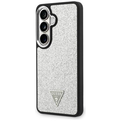 MagSafe-hoesje voor Samsung Galaxy S26 S942, Guess, Fixed Glitter Triangle Logo, Zilver