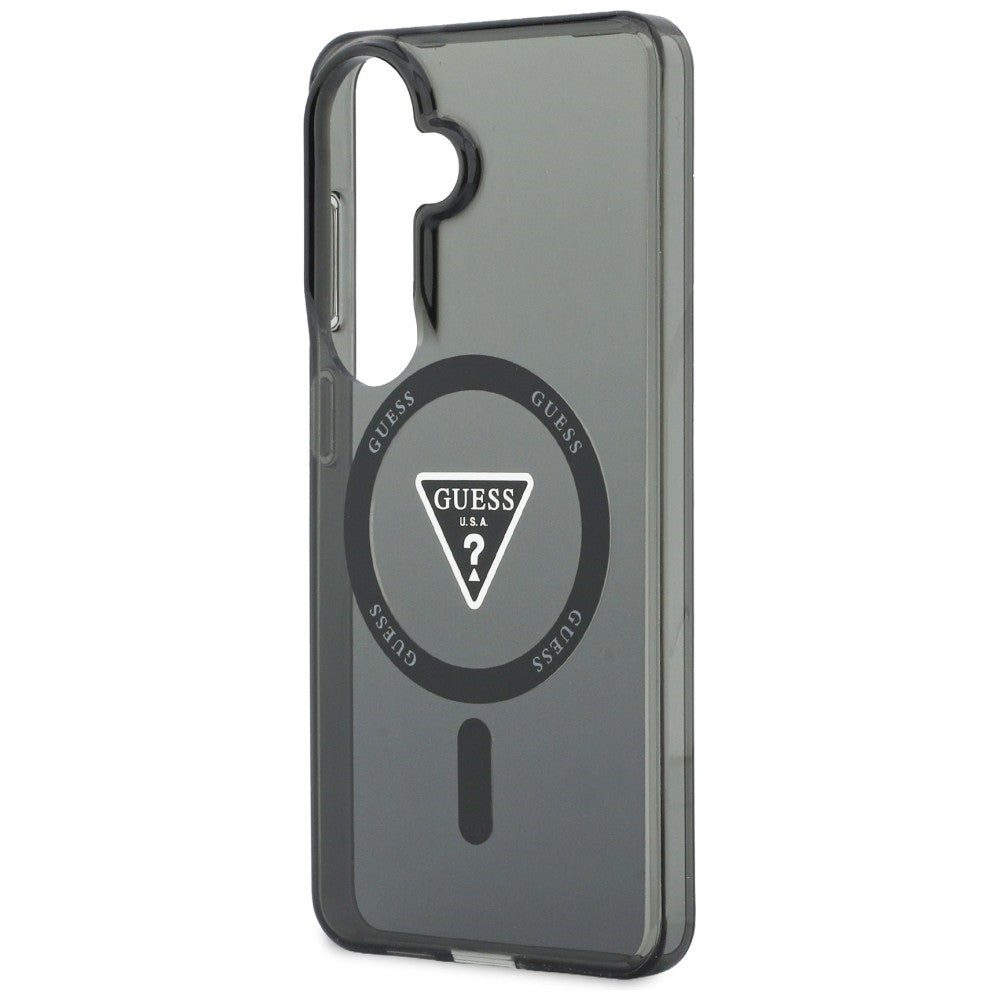 MagSafe Case for Samsung Galaxy S26 S942, Guess, IML Gradient Triangle Logo, Black