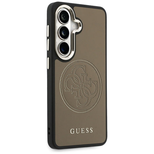 MagSafe hoesje voor Samsung Galaxy S26 S942, Guess, Geperforeerd Logo, Bruin