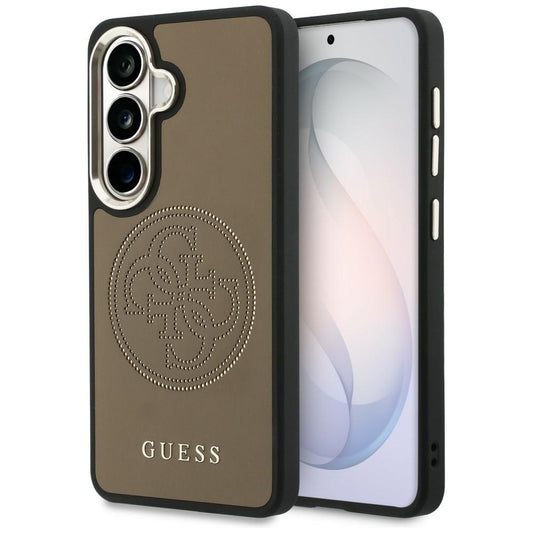 MagSafe hoesje voor Samsung Galaxy S26 S942, Guess, Geperforeerd Logo, Bruin