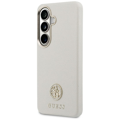 MagSafe hoesje voor Samsung Galaxy S26 S942, Guess, Rhinestone Round Logo, Beige