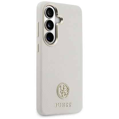 MagSafe hoesje voor Samsung Galaxy S26 S942, Guess, Rhinestone Round Logo, Beige