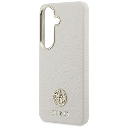 MagSafe hoesje voor Samsung Galaxy S26 S942, Guess, Rhinestone Round Logo, Beige