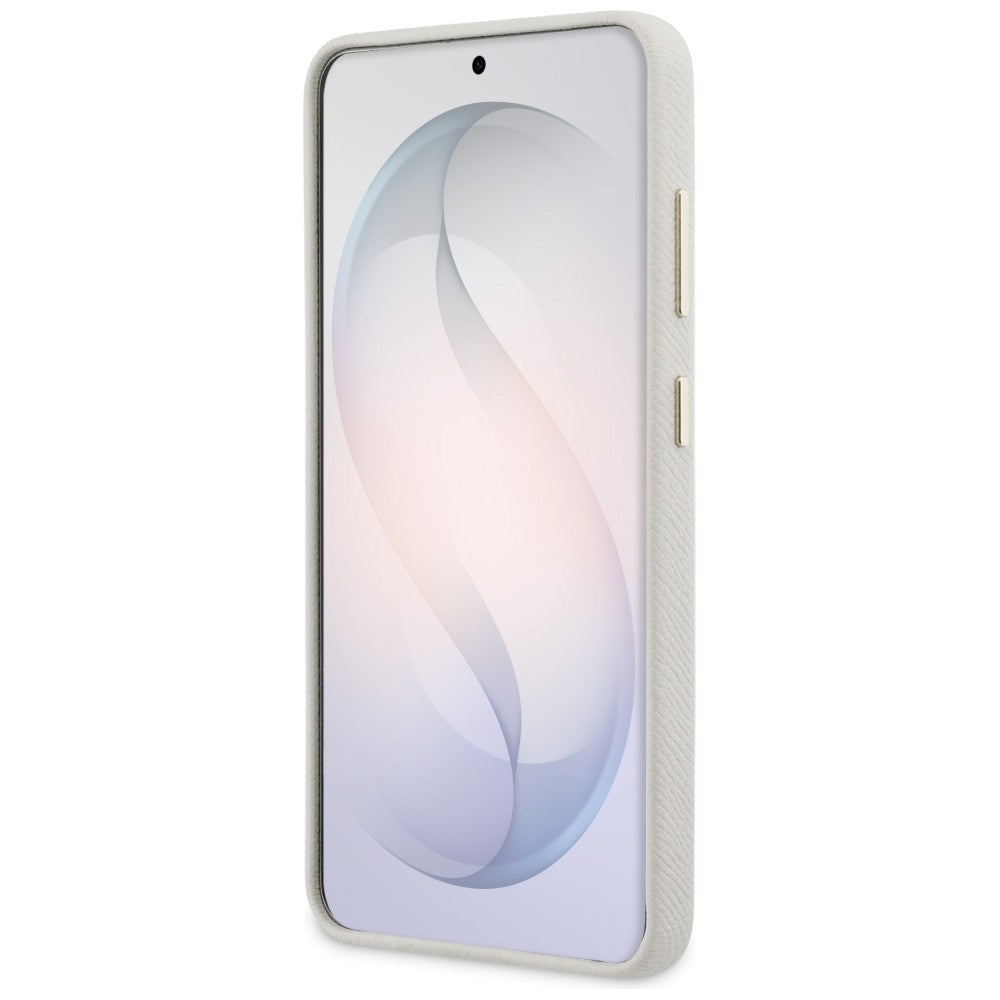 MagSafe hoesje voor Samsung Galaxy S26 S942, Guess, Rhinestone Round Logo, Beige