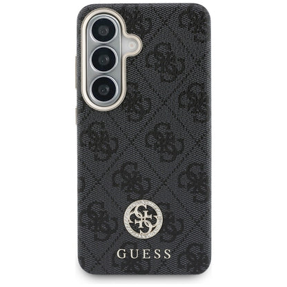 MagSafe Hülle für Samsung Galaxy S26 S942, Guess, Rhinestone Round Logo, Schwarz