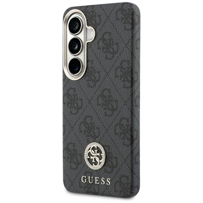MagSafe Hülle für Samsung Galaxy S26 S942, Guess, Rhinestone Round Logo, Schwarz