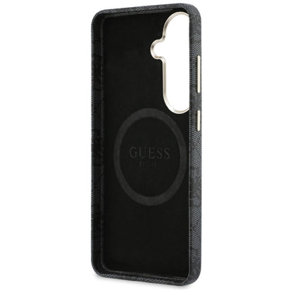 MagSafe Hülle für Samsung Galaxy S26 S942, Guess, Rhinestone Round Logo, Schwarz