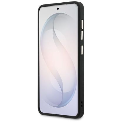 Étui MagSafe pour Samsung Galaxy S26 S942, Guess, Saffiano Peony Embossed Ring, Noir