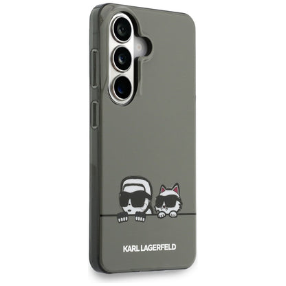 MagSafe Hülle für Samsung Galaxy S26 S942, Karl Lagerfeld, IML Karl & Choupette Peekaboo Logo, Schwarz
