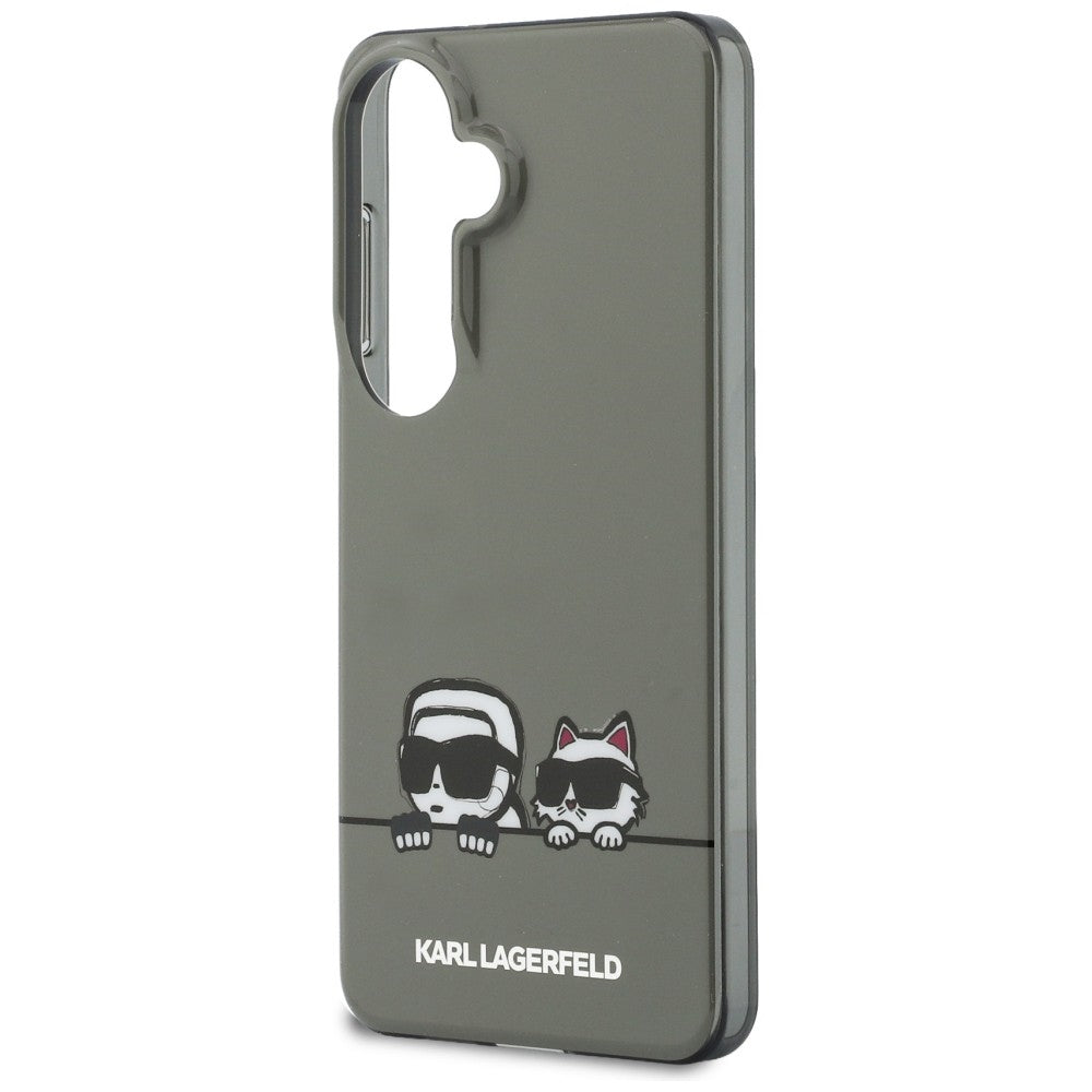MagSafe Hülle für Samsung Galaxy S26 S942, Karl Lagerfeld, IML Karl & Choupette Peekaboo Logo, Schwarz