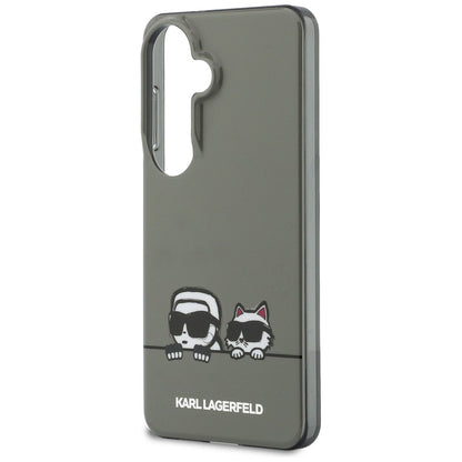 MagSafe Hülle für Samsung Galaxy S26 S942, Karl Lagerfeld, IML Karl & Choupette Peekaboo Logo, Schwarz
