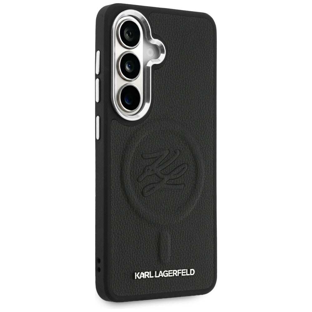 MagSafe Case for Samsung Galaxy S26 S942, Karl Lagerfeld, Initial Logo Debossed, Black