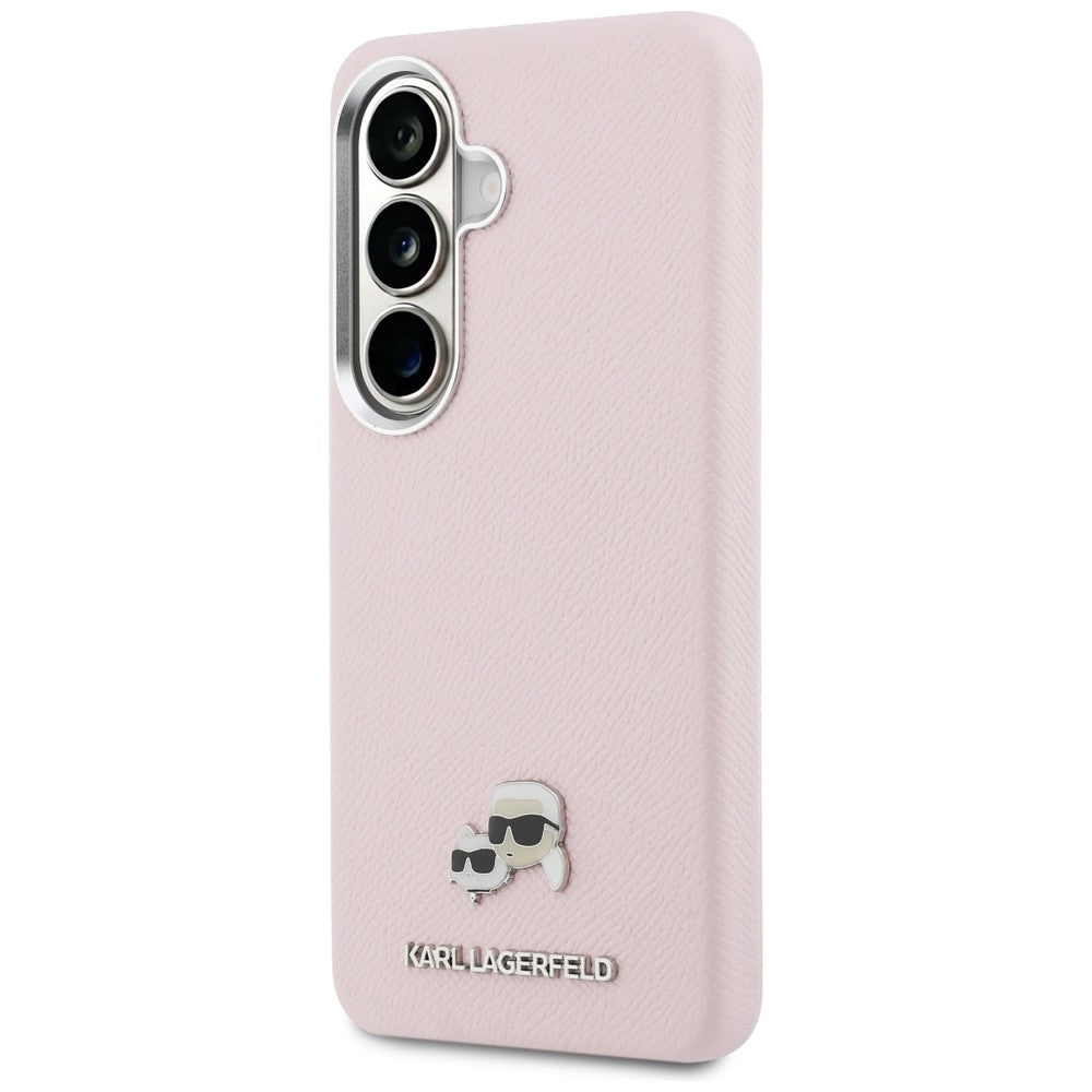 Étui MagSafe pour Samsung Galaxy S26 S942, Karl Lagerfeld, Karl & Choupette Head's Pin, Rose