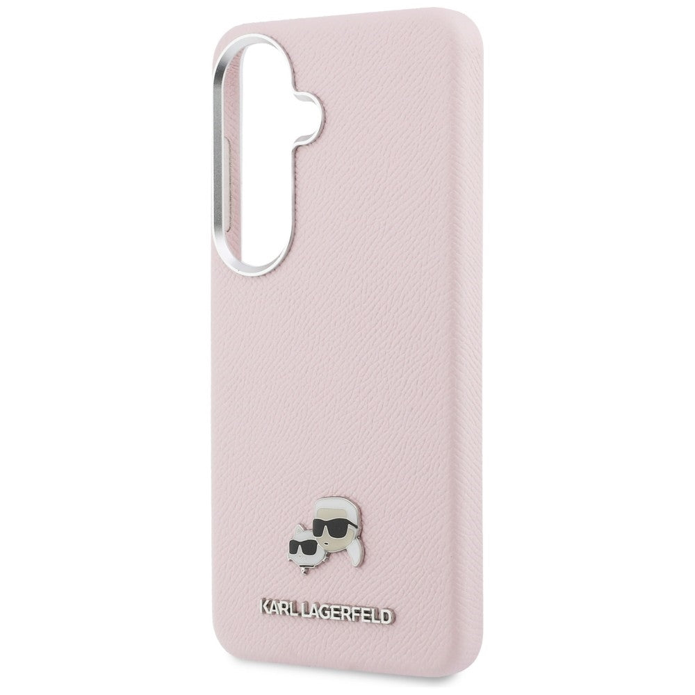 Étui MagSafe pour Samsung Galaxy S26 S942, Karl Lagerfeld, Karl & Choupette Head's Pin, Rose