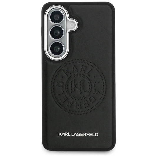 MagSafe hoes voor Samsung Galaxy S26 S942, Karl Lagerfeld, Karl Round Point Logo, Zwart