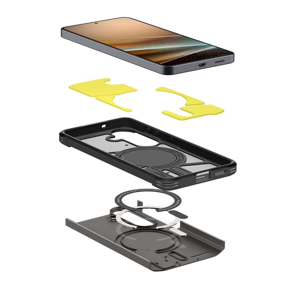 MagSafe hoesje voor Samsung Galaxy S26 S942, Spigen, Tough Armor, Grijs ACS10739