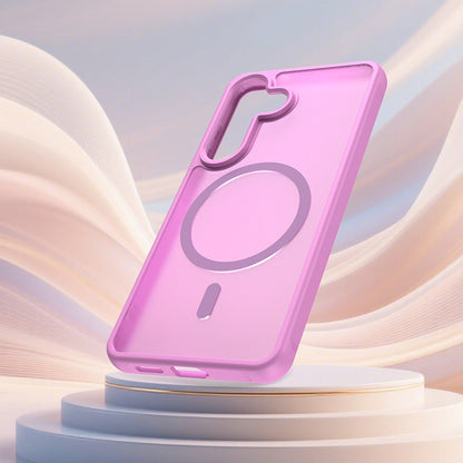 Étui MagSafe pour Samsung Galaxy S26, Techsuit, HaloFrost II, Rose