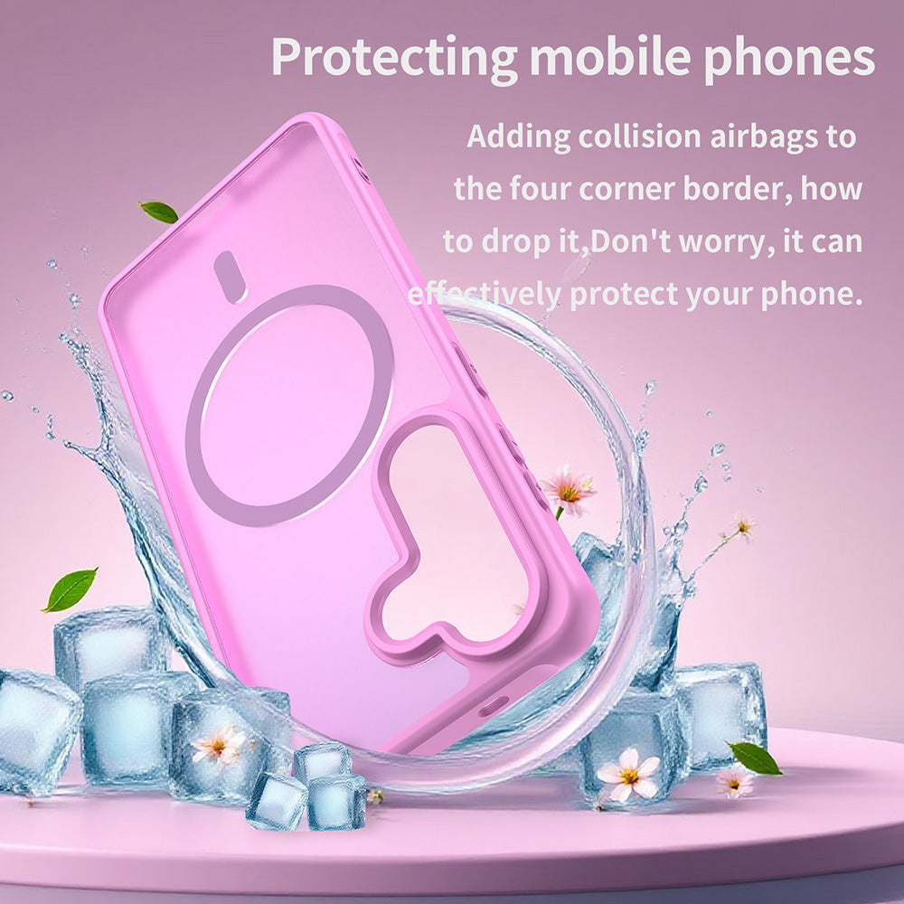 Étui MagSafe pour Samsung Galaxy S26, Techsuit, HaloFrost II, Rose