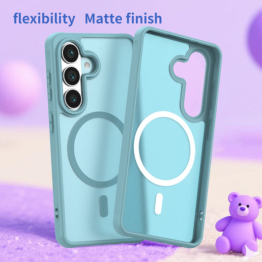 Coque MagSafe pour Samsung Galaxy S26, Techsuit, HaloFrost II, Vert Clair