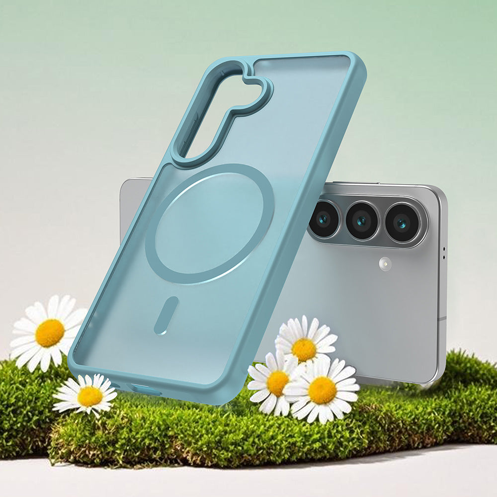 MagSafe Hülle für Samsung Galaxy S26, Techsuit, HaloFrost II, Hellgrün