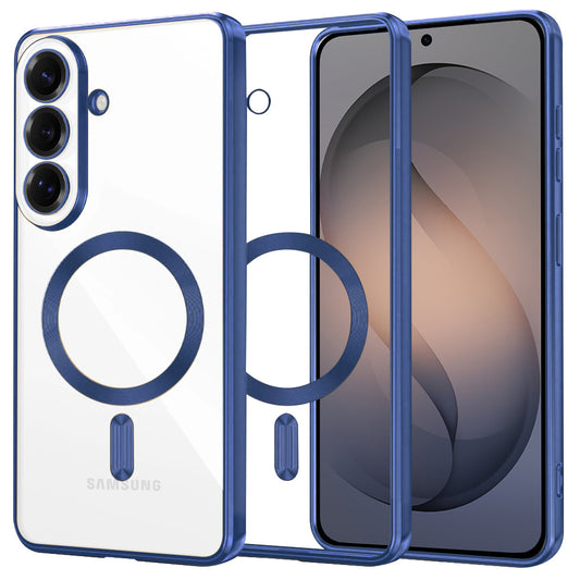 Housse MagSafe pour Samsung Galaxy S26, Techsuit, Luxury Crystal, Bleu Foncé