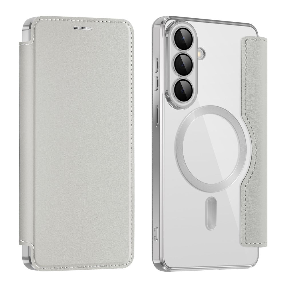 MagSafe hoes voor Samsung Galaxy S26, Techsuit, SmartMag Book, Gri