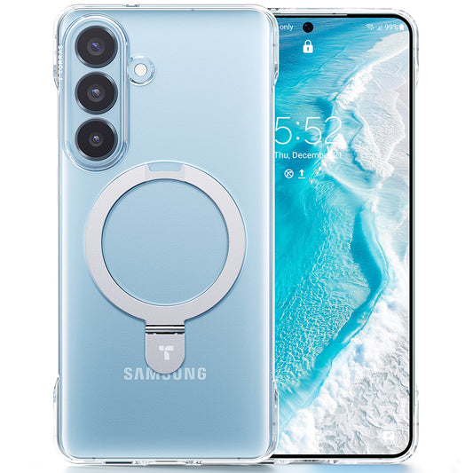 Étui MagSafe pour Samsung Galaxy S26, Torras, Ostand Slim, Transparent