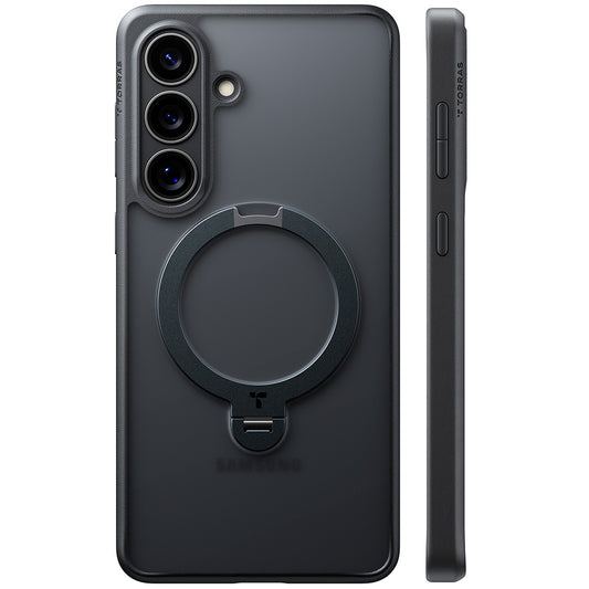 Étui MagSafe pour Samsung Galaxy S26, Torras, Ostand Spin, Noir