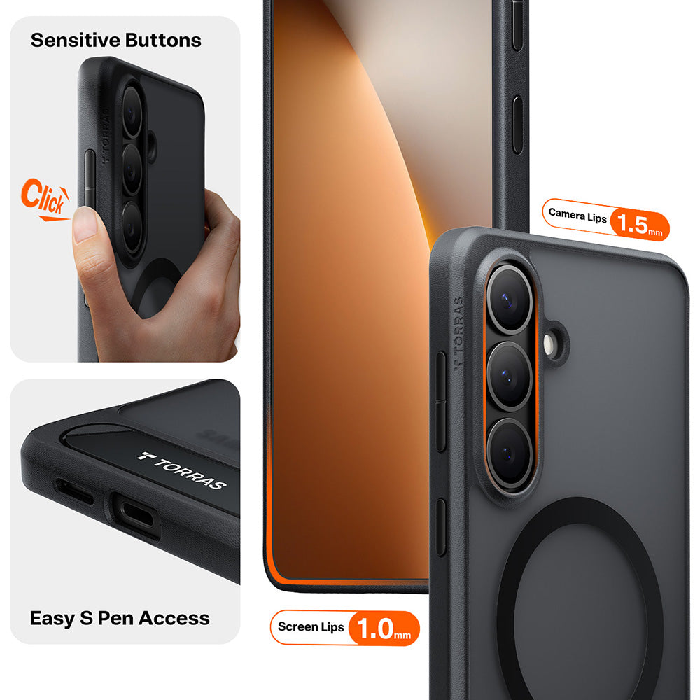 MagSafe Case for Samsung Galaxy S26, Torras, Pstand, Black