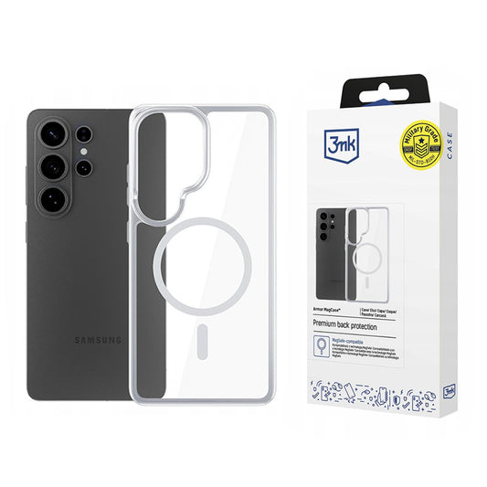 Coque MagSafe pour Samsung Galaxy S26 Ultra, 3MK, Armor MagCase, Transparente