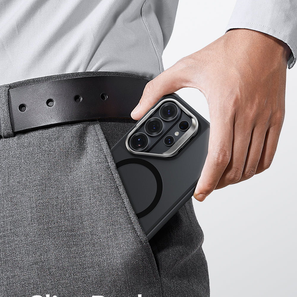 MagSafe hoesje voor Samsung Galaxy S26 Ultra S948, ESR, Classic Hybrid Kickstand, Satijnzwart