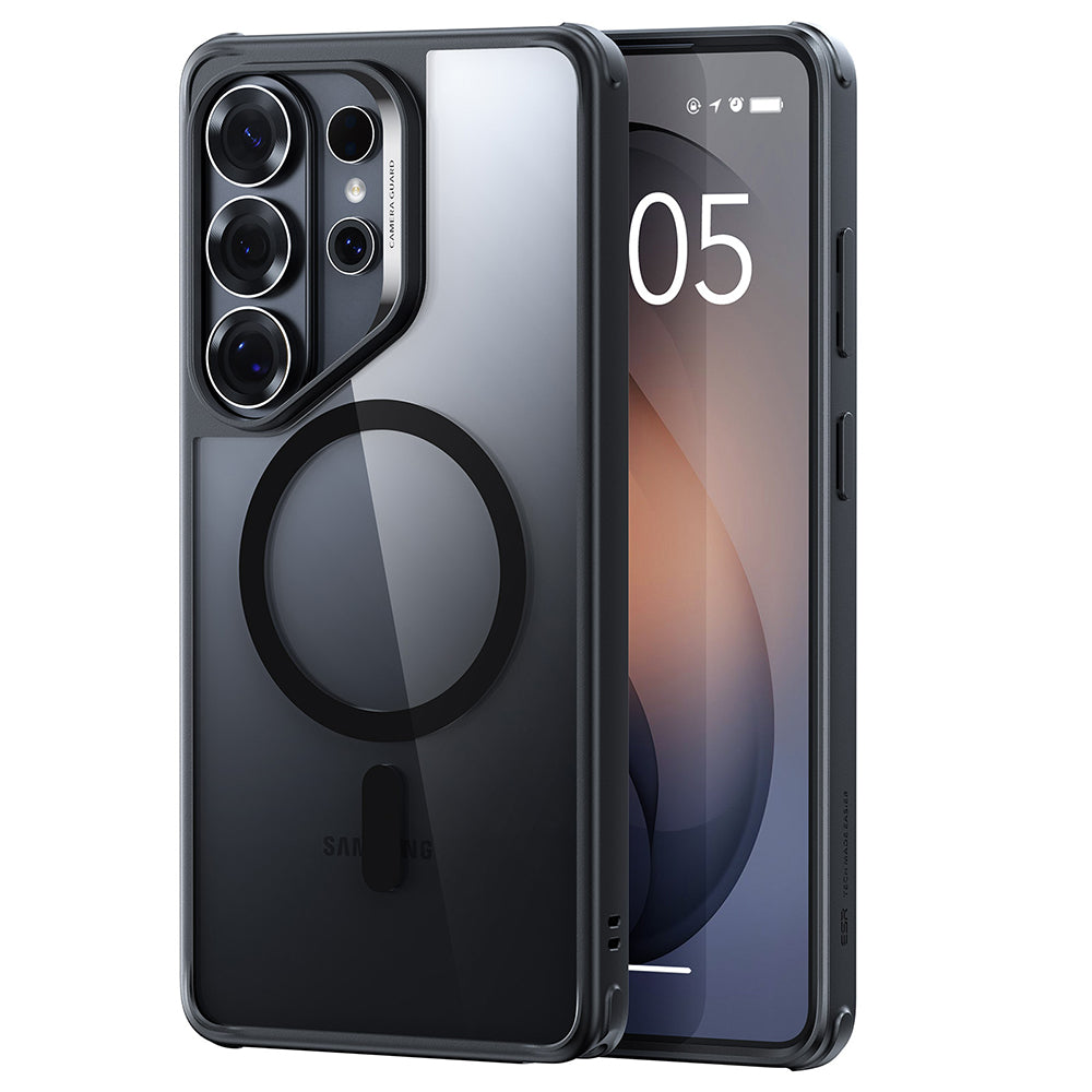 MagSafe hoesje voor Samsung Galaxy S26 Ultra, ESR, Classic Hybrid, Zwart Transparant