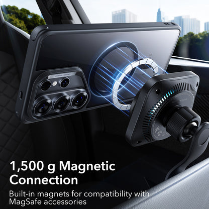 MagSafe hoesje voor Samsung Galaxy S26 Ultra, ESR, Classic Hybrid, Zwart Transparant